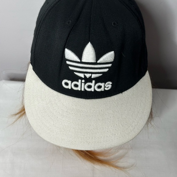 adidas Other - VTG Adidas Logo Black and White Cap 7 1/4- 7 5/8 Flex Fit Fitted Beastie Boys OG